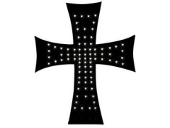 24V Leuchtfigur \'Cross\', LED, wei