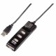 Hama 54590 USB2.0 HUB 1:4 EIN/AUS / Schwarz