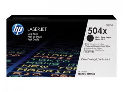 HP Toner/Black 504X Dual Pack Cartridge